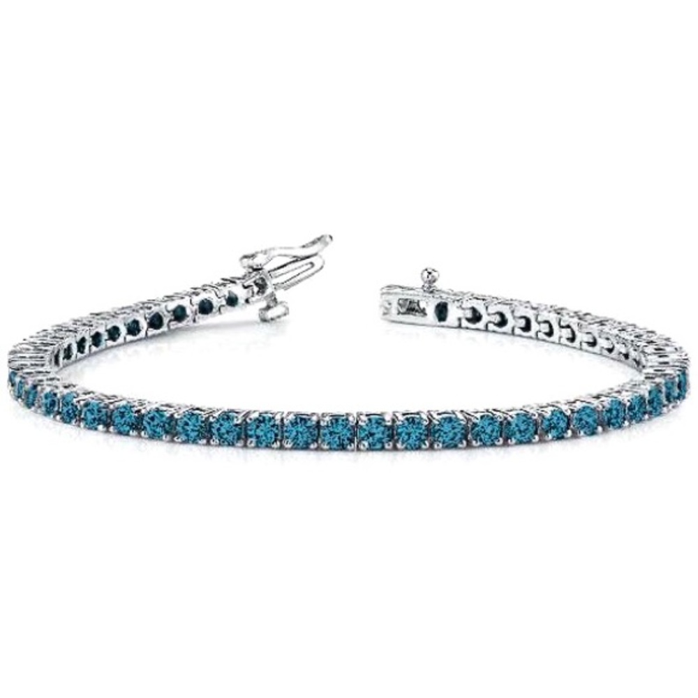 Blue CZ Tennis Bracelet